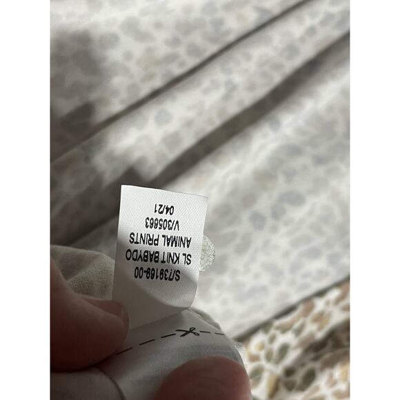 NWT Old Navy Dress Sleeveless Animal Print Womens Medium Jersey Knit Tan White - Picture 10 of 11